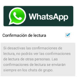 WhatsApp ya permite configurar la confirmación de lectura